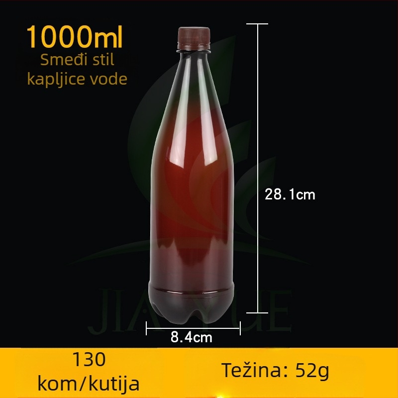 PET boca za napitke, 1000 ml, prozirna, prazna za tekućine