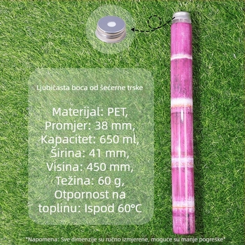 Prozirna PET boca za napitke s poklopcem, jednokratna, 700 ml, Sugarcane Milk Tea