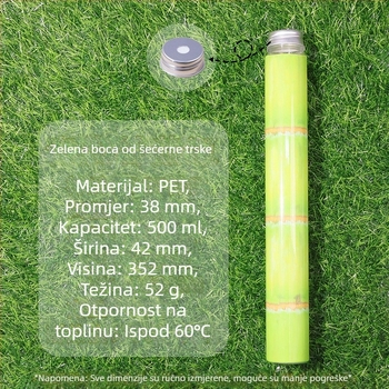 Prozirna PET boca za napitke s poklopcem, jednokratna, 700 ml, Sugarcane Milk Tea