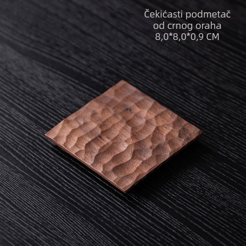 Podmetač za čašu od masivnog crnog oraha, za čajnu ceremoniju i Gongfu čaj, kreativni dodaci za čaj uz zen izolacijsku podlogu