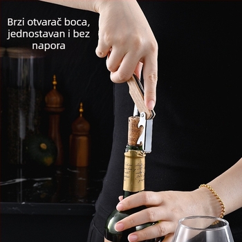 Prijenosni višestruki otvarač boca s dizajnom glave škampi, za vino i pivo, s malim nožem