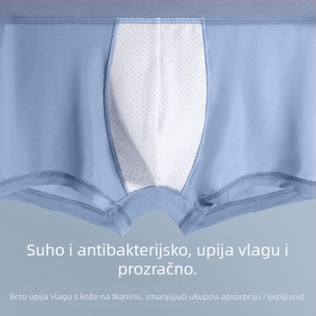Muške prozračne bokserice od najlona, osvježavajući osjećaj, mrežasti paneli i antibakterijska podstava