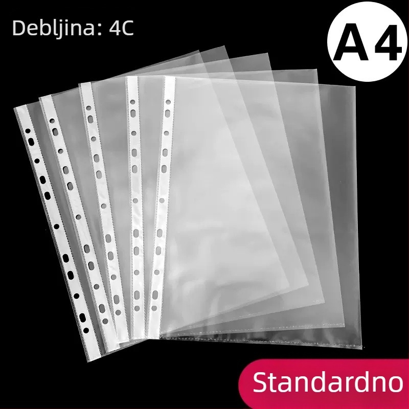 Meiluo 11-rupe prozirna PVC dokument torba A4 — vodootporan spremnik za dokumente s mogućnošću umetanja stranica
