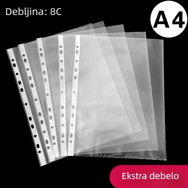 Meiluo 11-rupe prozirna PVC dokument torba A4 — vodootporan spremnik za dokumente s mogućnošću umetanja stranica