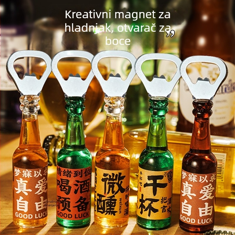 Kućni magnetski otvarač za boce i magnetski držač za hladnjak – zabavan dekor za pivo