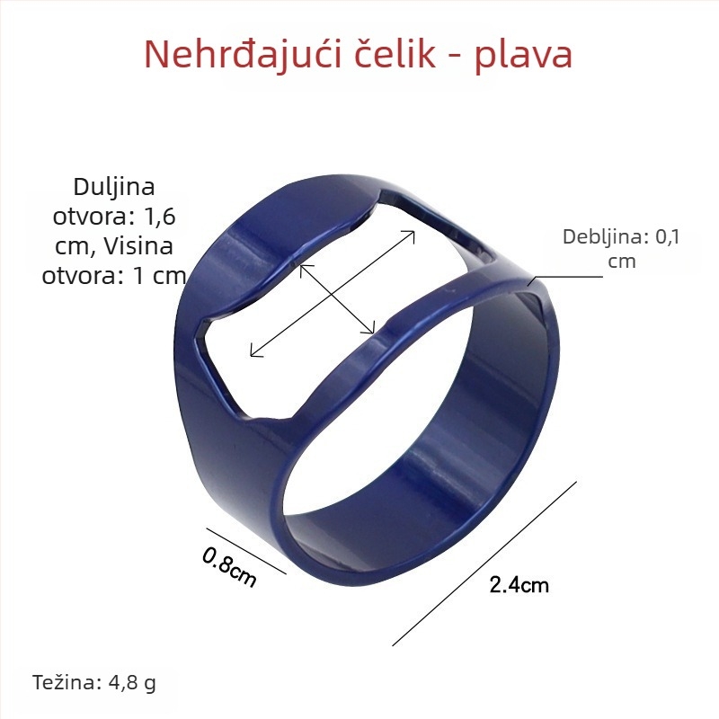 Nehrđajući čelični prsten za otvaranje boca – kreativni otvarač za pivo, kuhinjski gadget