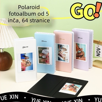 Instax stil fotoalbum 5-inčni s umetnim stranicama, labavim listovima, makaron boja memorijske knjige
