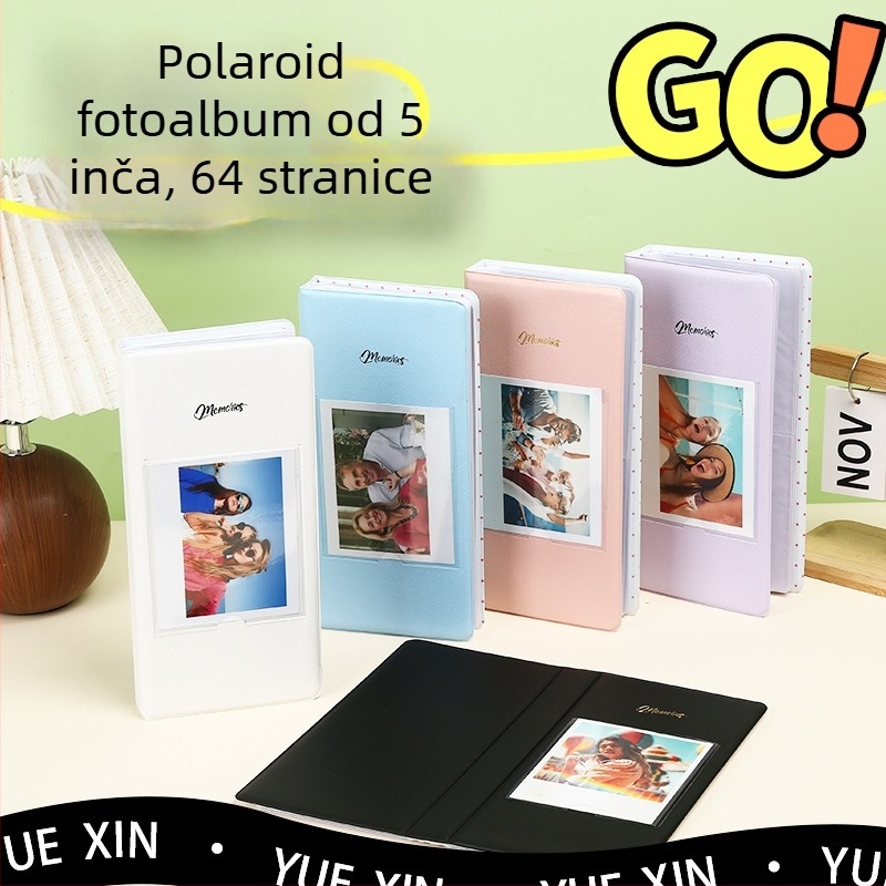 Instax stil fotoalbum 5-inčni s umetnim stranicama, labavim listovima, makaron boja memorijske knjige