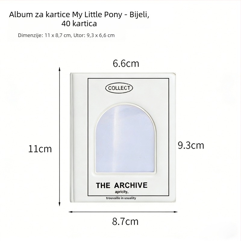 My Little Pony prozirni PVC album za kartice i fotografije, album za pohranu, jedan kartica po stranici, spomen-foto album