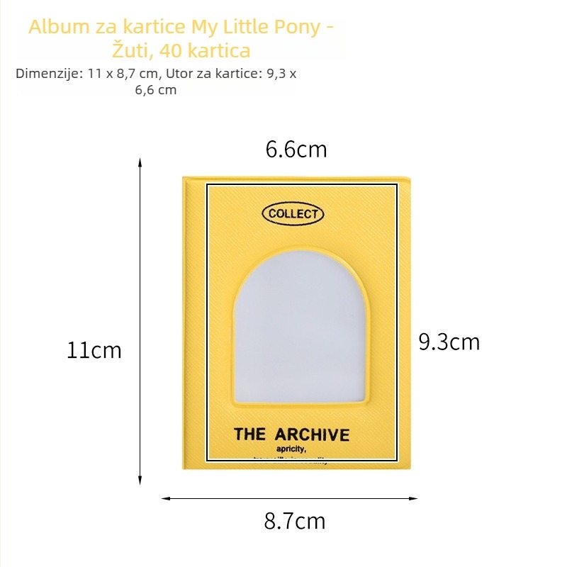 My Little Pony prozirni PVC album za kartice i fotografije, album za pohranu, jedan kartica po stranici, spomen-foto album