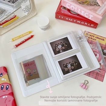 Mini Polaroid fotoalbum 3 inča, u obliku srca, za fanovske fotografije i male kartice