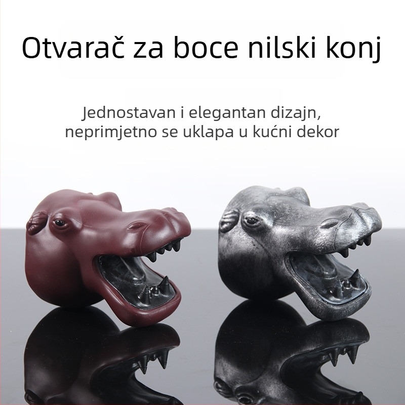 Otvarač boca s glavom životinje — dizajn tigra i hipopotama, magnet za frižider