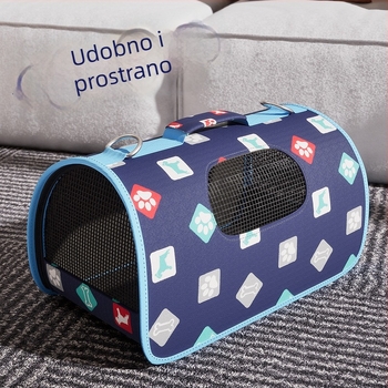 Najlon torba za prijevoz mačaka i pasa, prijenosna prozračna torba za kućne ljubimce, s naramenicom