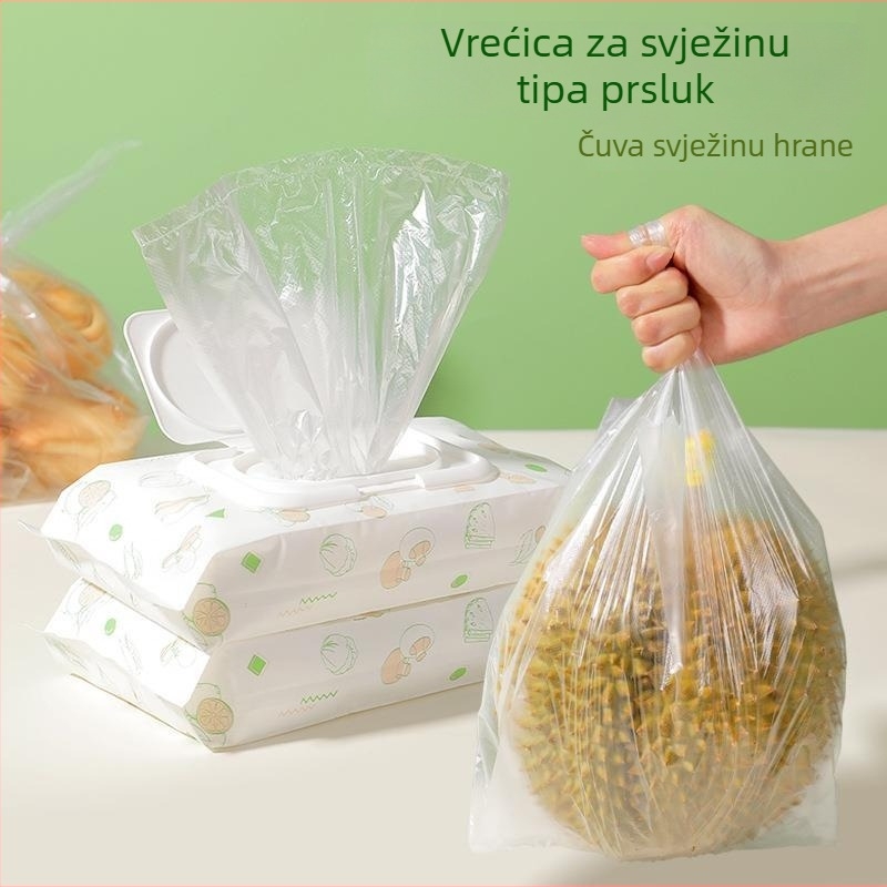 Set izvlačnih vrećica za čuvanje hrane, kućna upotreba, debele jednokratne vrećice za kuhinju i hladnjak