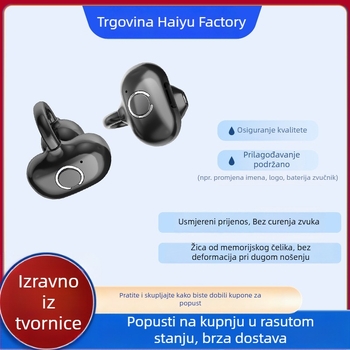 Klip-on Bluetooth 5.4 sportske slušalice, polu-ušni dizajn, udobne za dugo nošenje, C-Bridge dizajn, klip stil, kompatibilno s Androidom i iOS