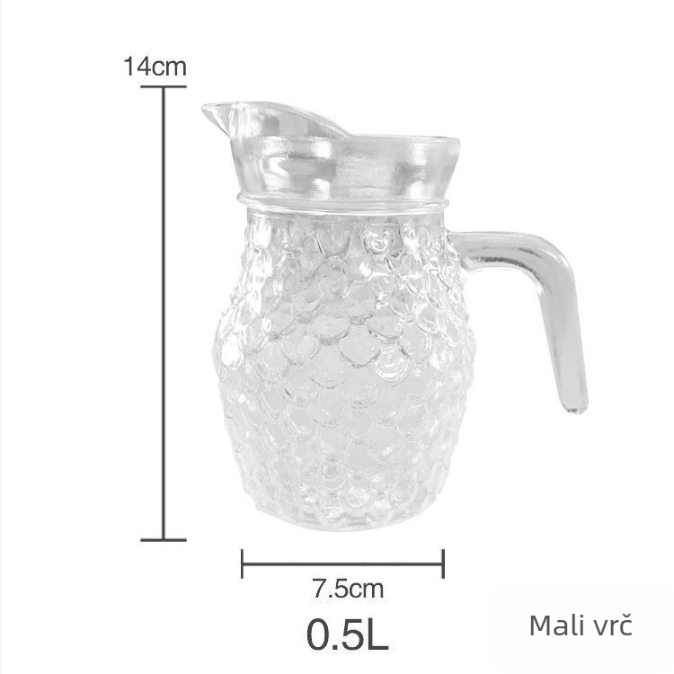 Dekanter od debelog stakla za crveno vino i žestoka pića, izljev s kljunom patke, 500 ml