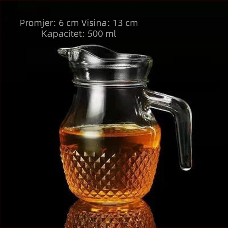 Dekanter od debelog stakla za crveno vino i žestoka pića, izljev s kljunom patke, 500 ml