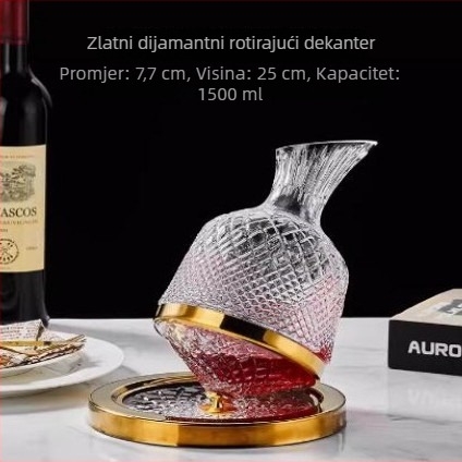 Europski kristalni set za vino s rotirajućim vrtlog dizajnom, za kućnu upotrebu