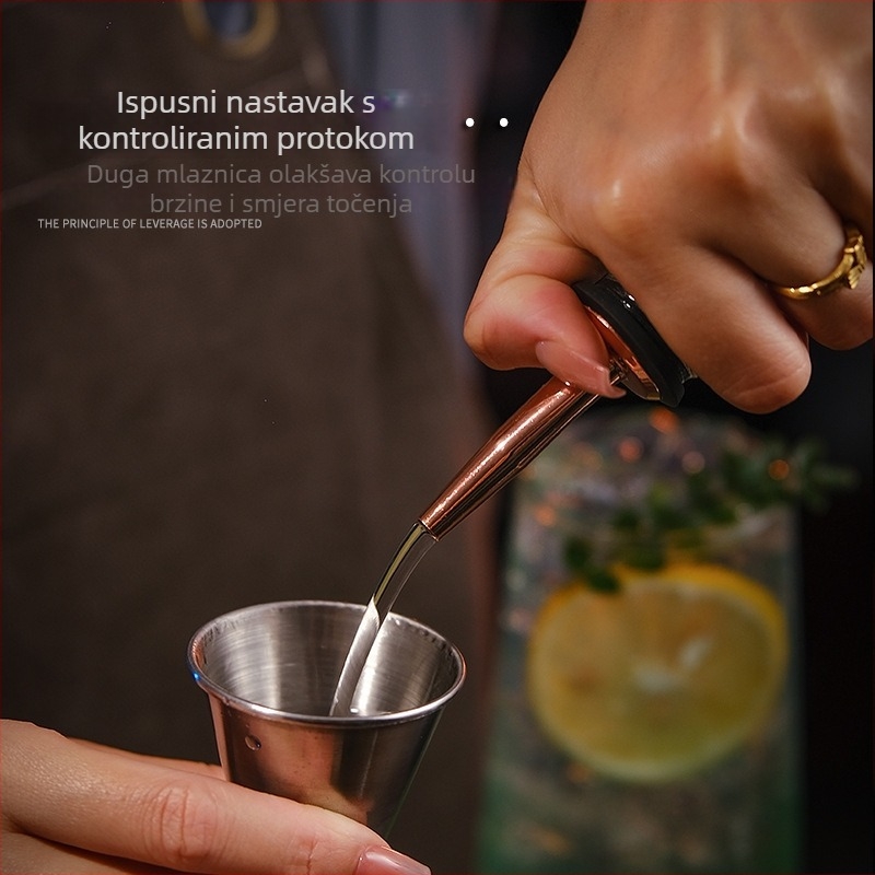 Nehrđajući čelik s regulacijom protoka; izljevnik za vino i ulje, čep za bocu vina i čep za koktel
