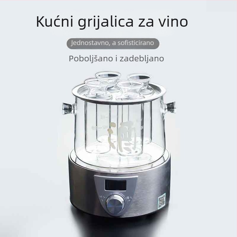 Set za grijanje rižinog vina od otpornog stakla — kućna uporaba, posuda za vino i čaše, vintage stil