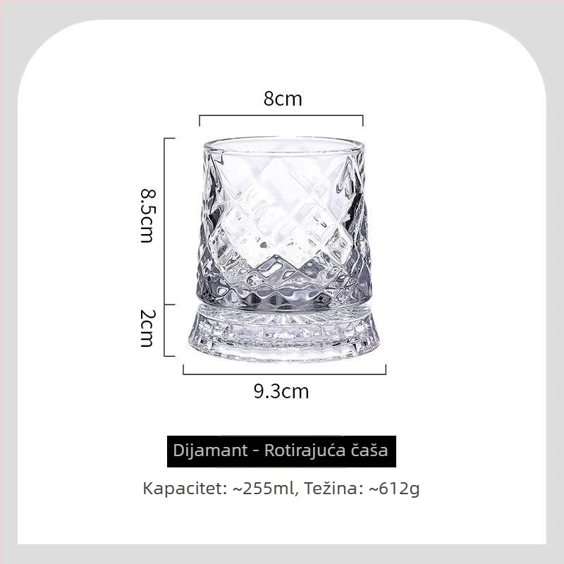 Odabrani set čaša za whiskey s kristalnim dekantom za kućnu uporabu