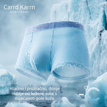 Muške bokserice od najlona, prozračne, s tiskanim dizajnom Ice Silk