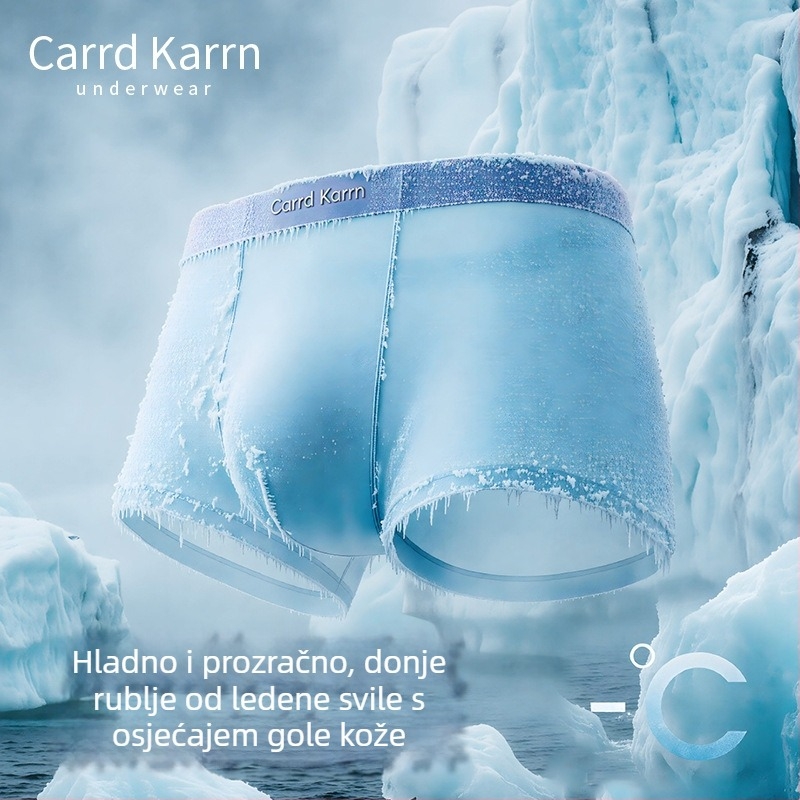 Muške bokserice od najlona, prozračne, s tiskanim dizajnom Ice Silk