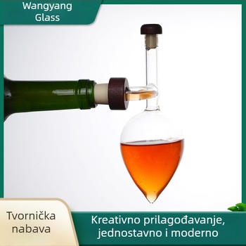 Prozirni stakleni dekantor u obliku breskve, za crno vino i whisky, prenosni, brzo sipanje, sferni dizajn