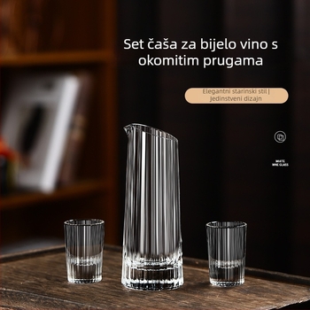 Set čaša od kristalnog stakla s dozatorom, za kućnu upotrebu, male čaše, kineskog stila posuđa za piće, kreativan dizajn jedne čaše
