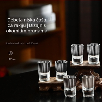 Set čaša od kristalnog stakla s dozatorom, za kućnu upotrebu, male čaše, kineskog stila posuđa za piće, kreativan dizajn jedne čaše