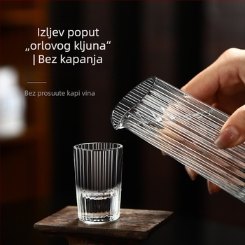 Set čaša od kristalnog stakla s dozatorom, za kućnu upotrebu, male čaše, kineskog stila posuđa za piće, kreativan dizajn jedne čaše