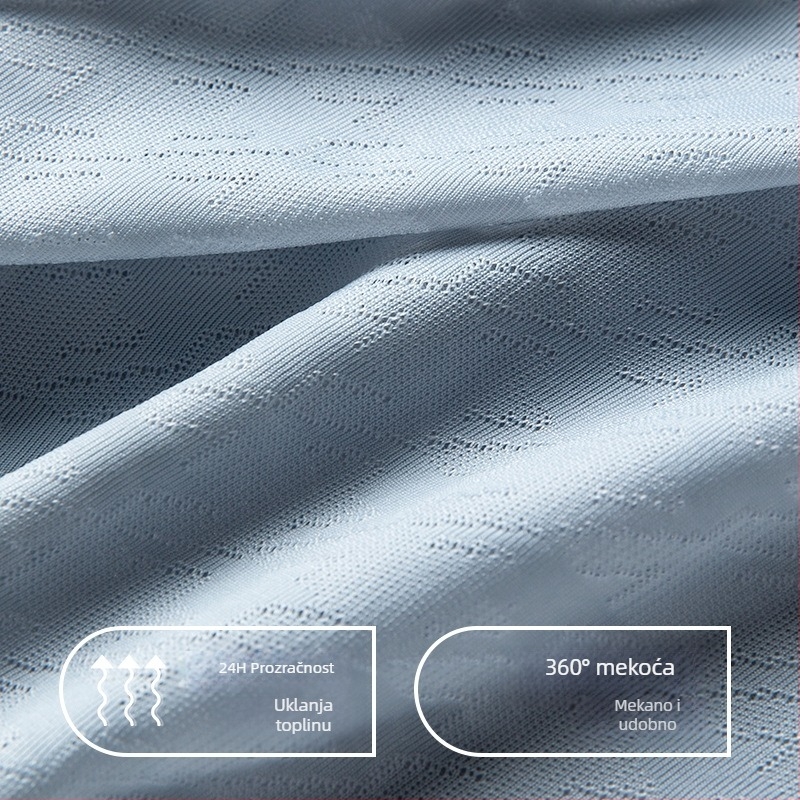 Ice Silk muške bokserice: prozračne, rashladne, džakard mreža, jednobojne, ultra tanke, bez šavova