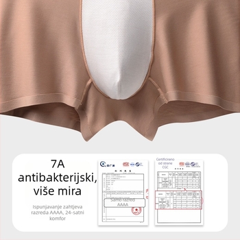 Muške bešivne bokserice od modalnog materijala sa sericin proteinom, antibakterijske, srednji pojas