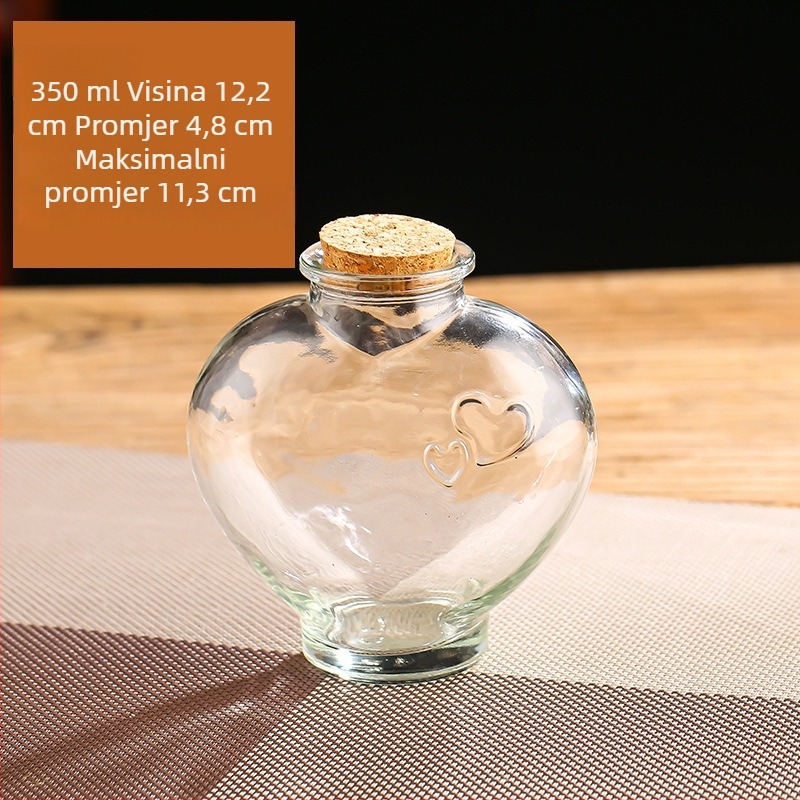 DIY staklena boca s koricom u obliku srca za želje, boca za svijeće, boca s zvijezdama i oceanom (80/160/350/650 ml)