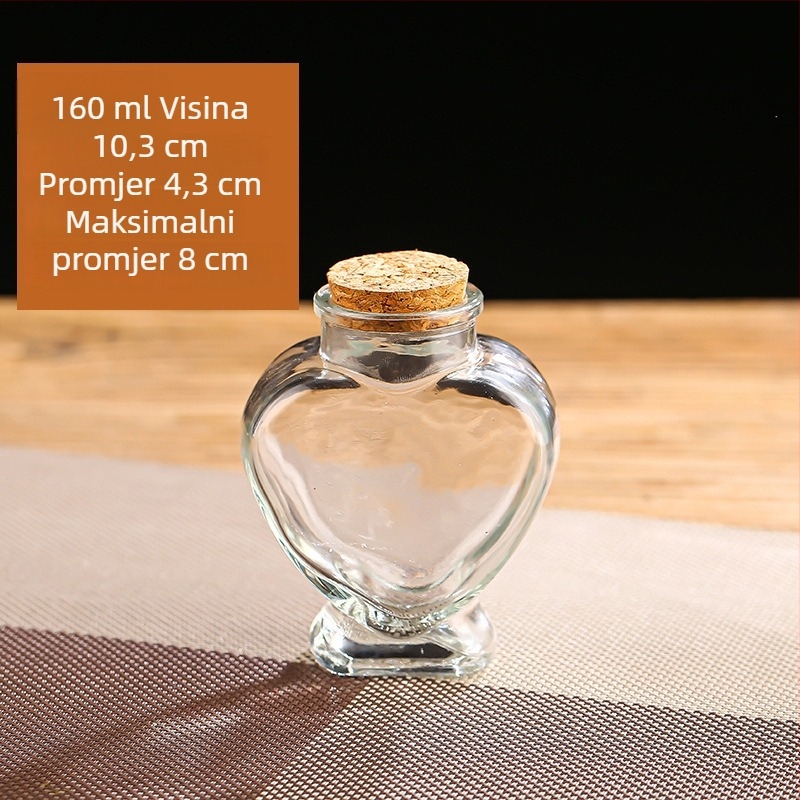 DIY staklena boca s koricom u obliku srca za želje, boca za svijeće, boca s zvijezdama i oceanom (80/160/350/650 ml)