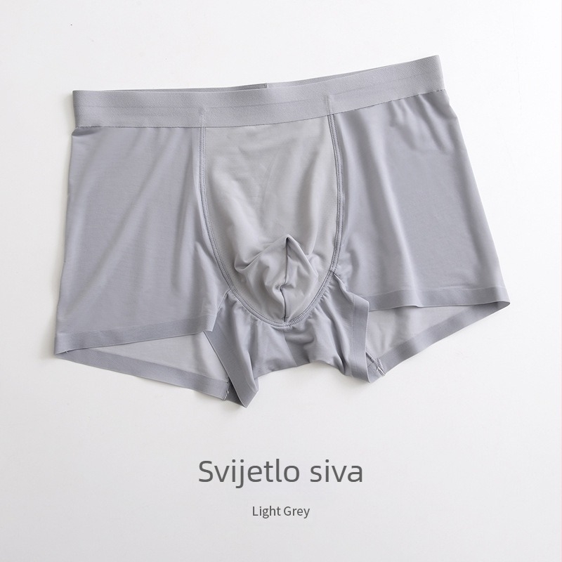Bezšivne muške boxerice od najlona Ice Silk, antibakterijske, prozračne, brzo se suše
