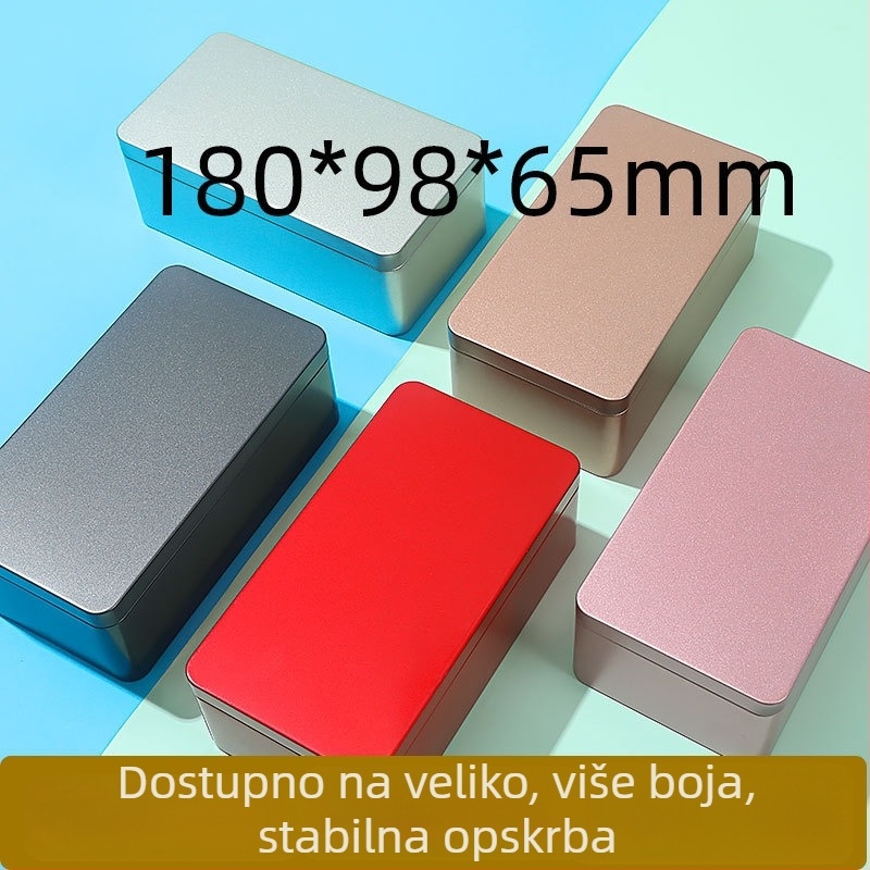 Pravokutna metalna kutija za čaj, vrhunski set s ptičjim gnijezdom i goji bobicama