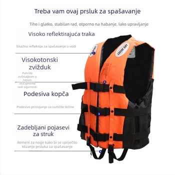 Spasivački prsluk za odrasle i djecu, za brod, plivanje, ribolov i snorkeling, prijenosna oprema
