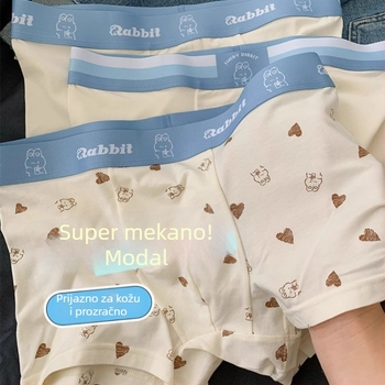 Muške gaće od modala, prozračne s pamukom u području prepona, srednji pojas, opušten kroj