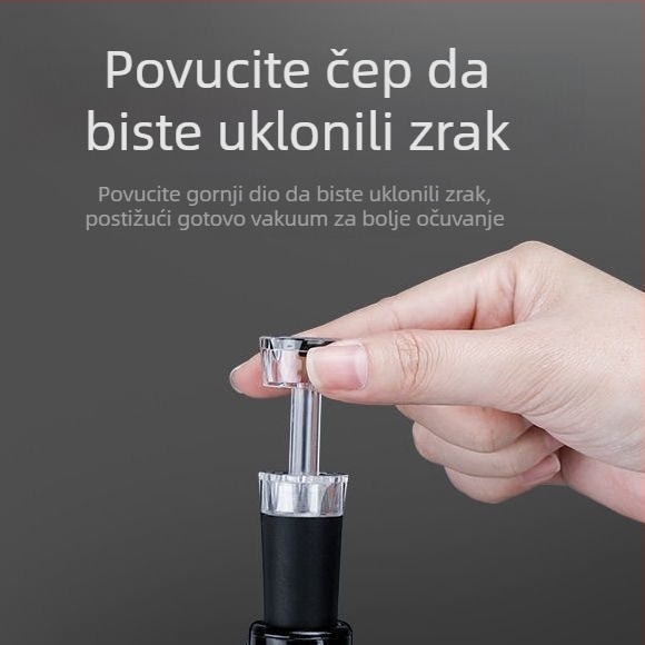 Silikonska zatka za crveno vino – univerzalni vakuumski zatvarač i izljev, kućna upotreba – nož u obliku morskog konjića