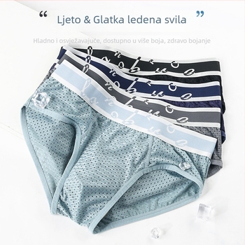 Muške Ice Silk gaćice, prozračna mreža, velika veličina, srednji pojas, brzo sušenje