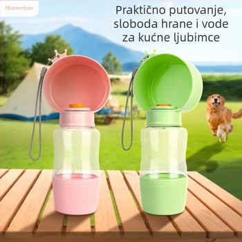 Meow Heart Treasure posuda za putovanje za kućne ljubimce s krunom od oblaka, za vanjsku upotrebu i hranilica za psa