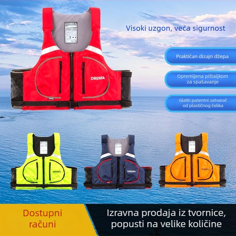 Vesta za spašavanje s visokim uzgom za odrasle – vodni sportovi, plivanje, ribolov i rafting