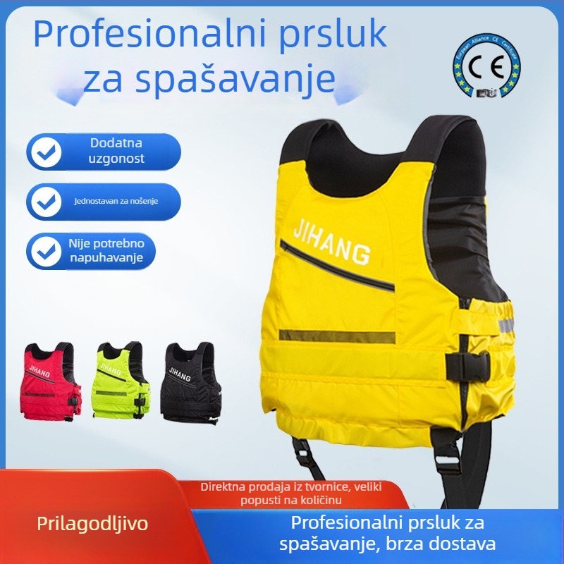 Shunkai Prsluk za spašavanje s velikom uzgonu od pjene, za odrasle i djecu, profesionalan, prijenosan, za ribolov i plovidbu
