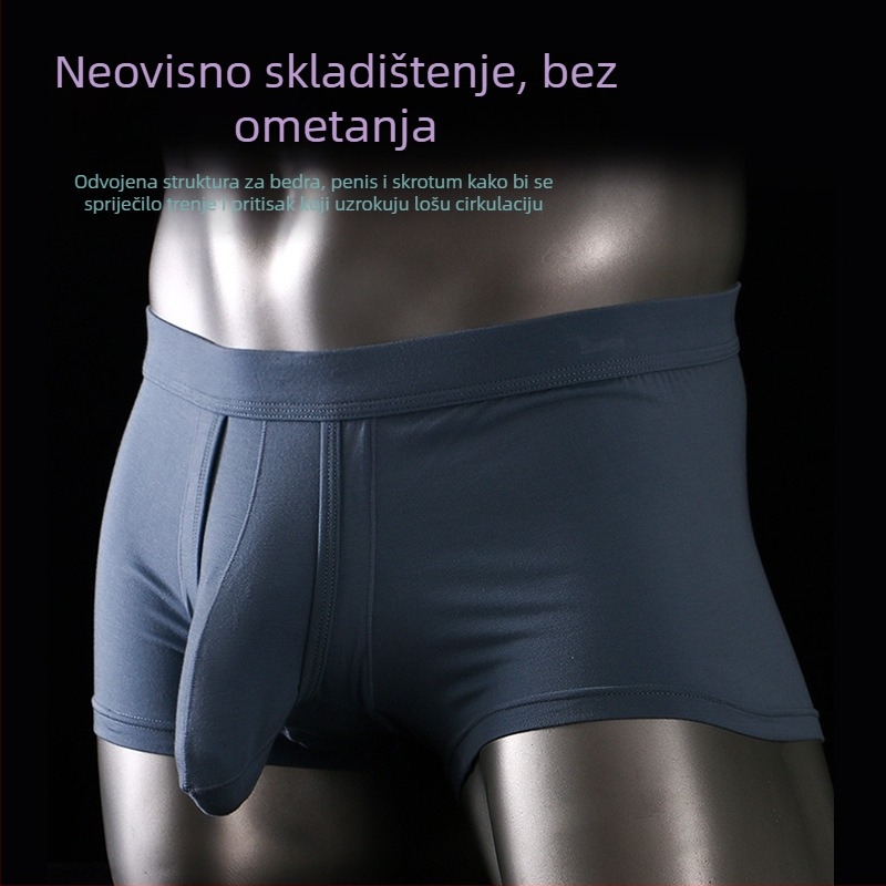 Muške bokserice od modalnog materijala, prozračne, s ergonomskim U-oblikovanim džepom za potporu testisa