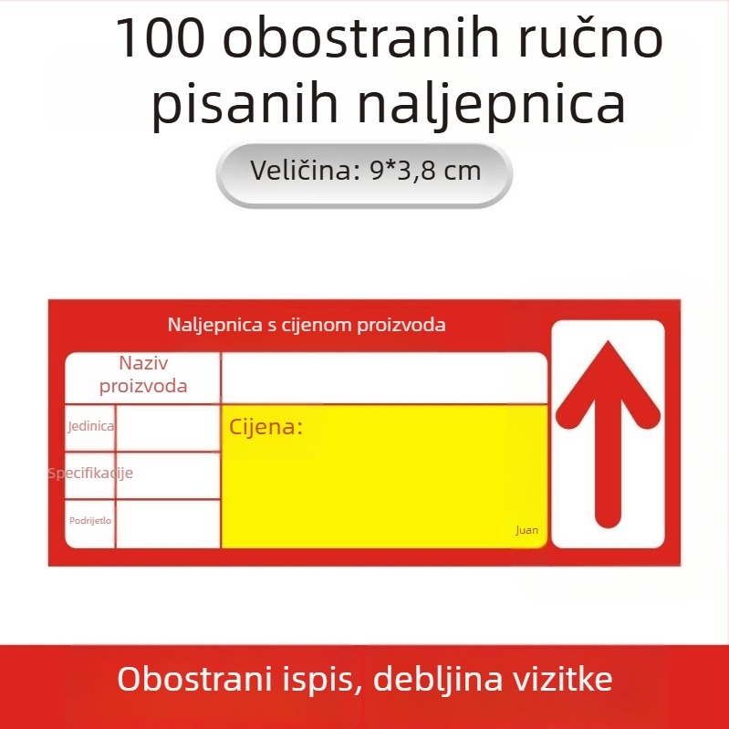 Univerzalna etiketa cijene za police supermarket – etiketa cijene, oznaka cijene, opcionalno