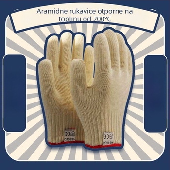 Dvostruke zaštitne rukavice protiv topline i požara, otporné do 300°C, zaštita od opeklina, toplinska izolacija, za mikrovalne pećnice i pečenje