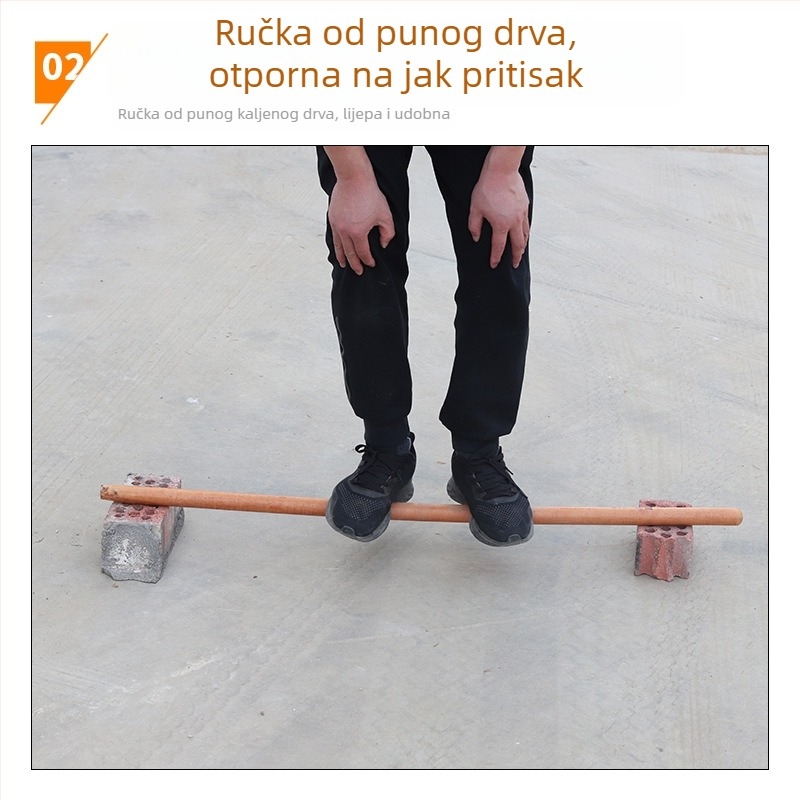 Kovana motika za vrt s drvenom drškom, za sadnju, plijevljenje i kopanje tla