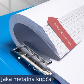 A4 PP mapa s dvostrukim klipsom za dokumente i certifikate, uredska organizacija