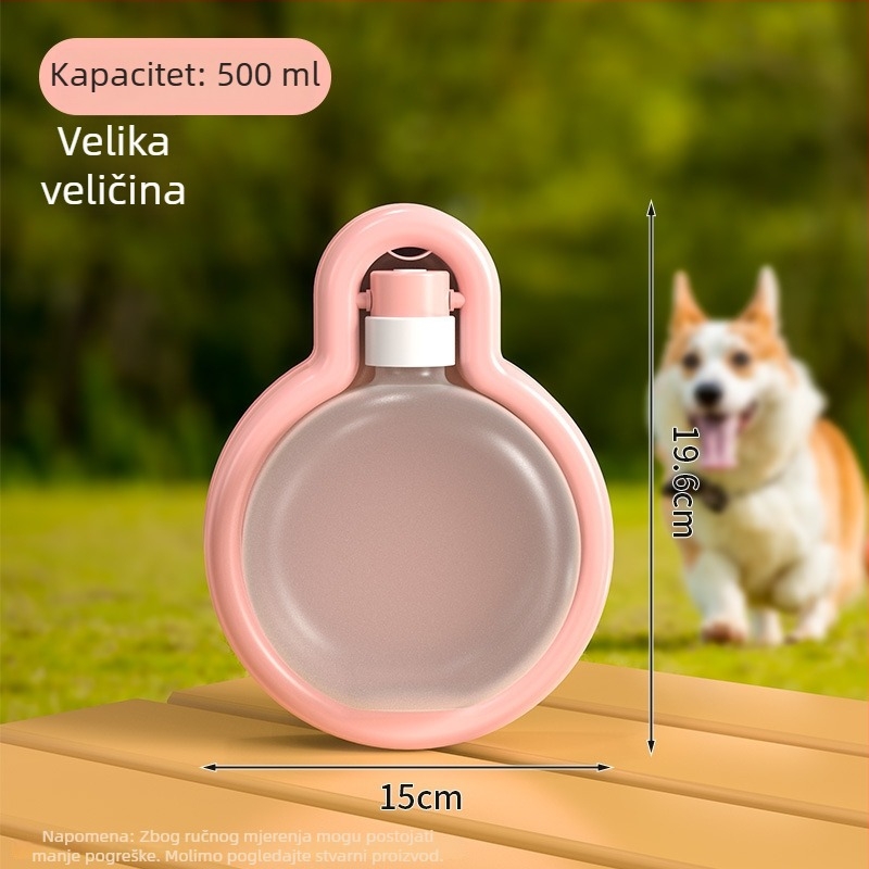 Sklopiva posuda za vodu za kućne ljubimce, za male pse, prijenosna, s velikim kapacitetom